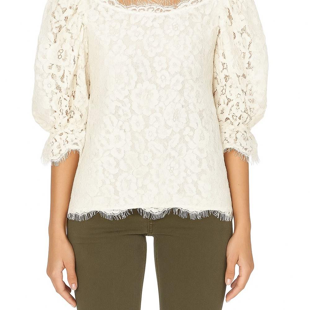 Joie Cream Lace Blouse